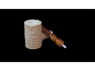 Block Meerschaum Rustic Poker Pipe